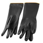 Перчатки КЩ резиновые черные