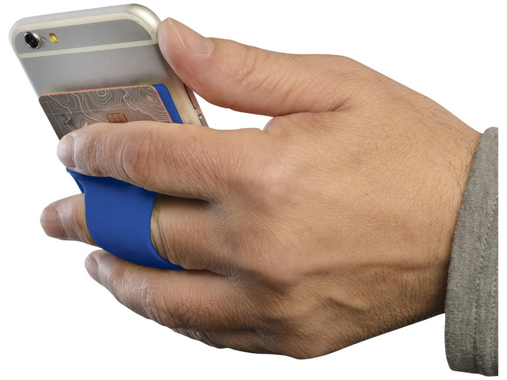 Картхолдер для телефона с отверстием для пальца, ярко-синий - фото 5 - id-p65545864
