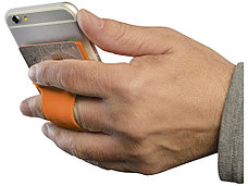 Картхолдер для телефона с отверстием для пальца, оранжевый, фото 3