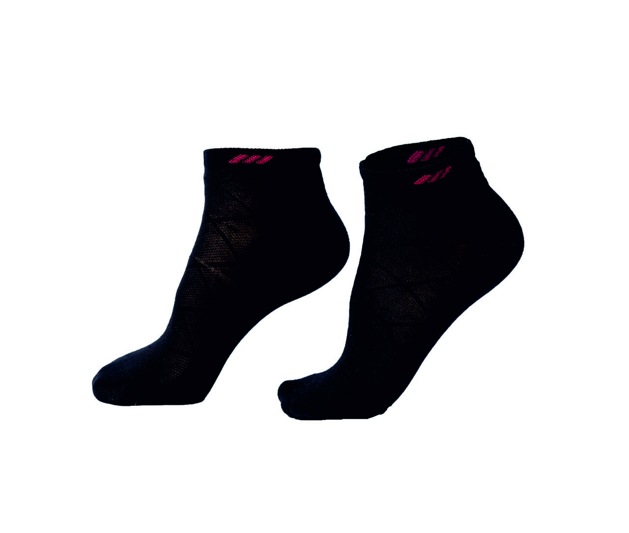 Женские носки "Sport", короткие, черные с принтом