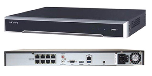 DS-7608NI-I2/8P - 8-ми канальный сетевой 12MP-видеорегистратор с 8-ю PoE-портами.