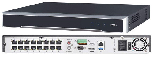 Видеорегистратор сетевой DS-7616NI-K2/16P 16-ти канальный 4К-с 16-ю PoE-портами.