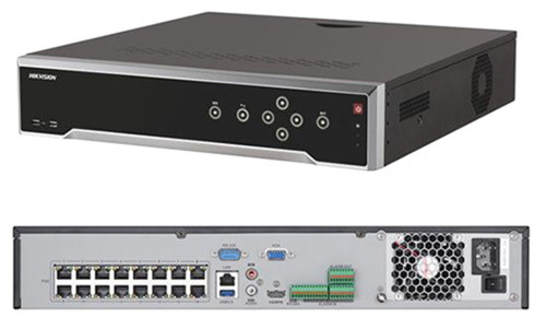 DS-7732NI-I4/16P - 32-х канальный сетевой 12МP-видеорегистратор с 4-мя SATA-интерфейсами и 16-ю РоЕ-портами.
