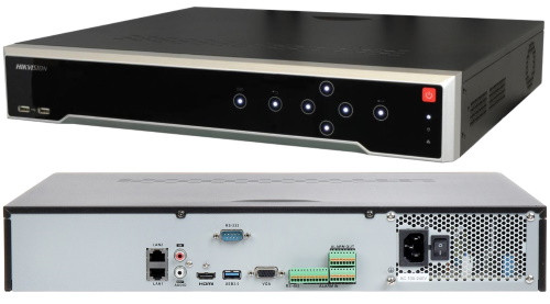DS-8632NI-K8 - 32-х канальный сетевой видеорегистратор с разрешением записи до 8МP, воспроизведения до 4К и с 8-ю SATA-интерфейсами.