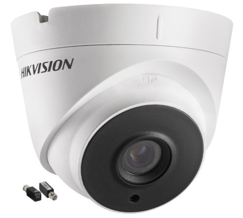 Камера видеонаблюдения DS-2CE56F7T-IT1 + DS-1H18 Комплект 3MP уличной купольной  TVI камеры