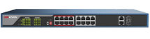 DS-3E0318P-E/M - 16-ти портовый неуправляемый PoE-свитч.