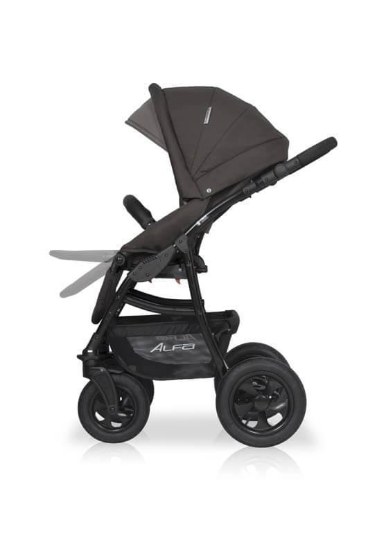 Коляска 2 в 1 ALFA RIKO BASIC 05 (серый-графит)