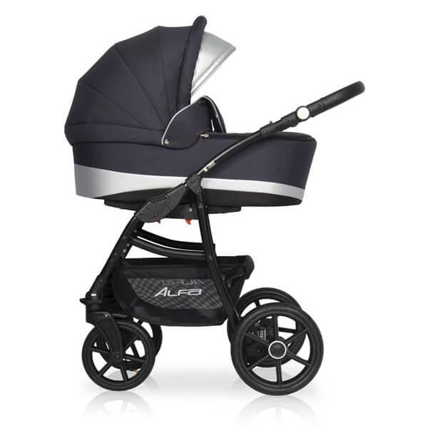 Коляска 2 в 1 ALFA RIKO BASIC 05 (серый-графит)