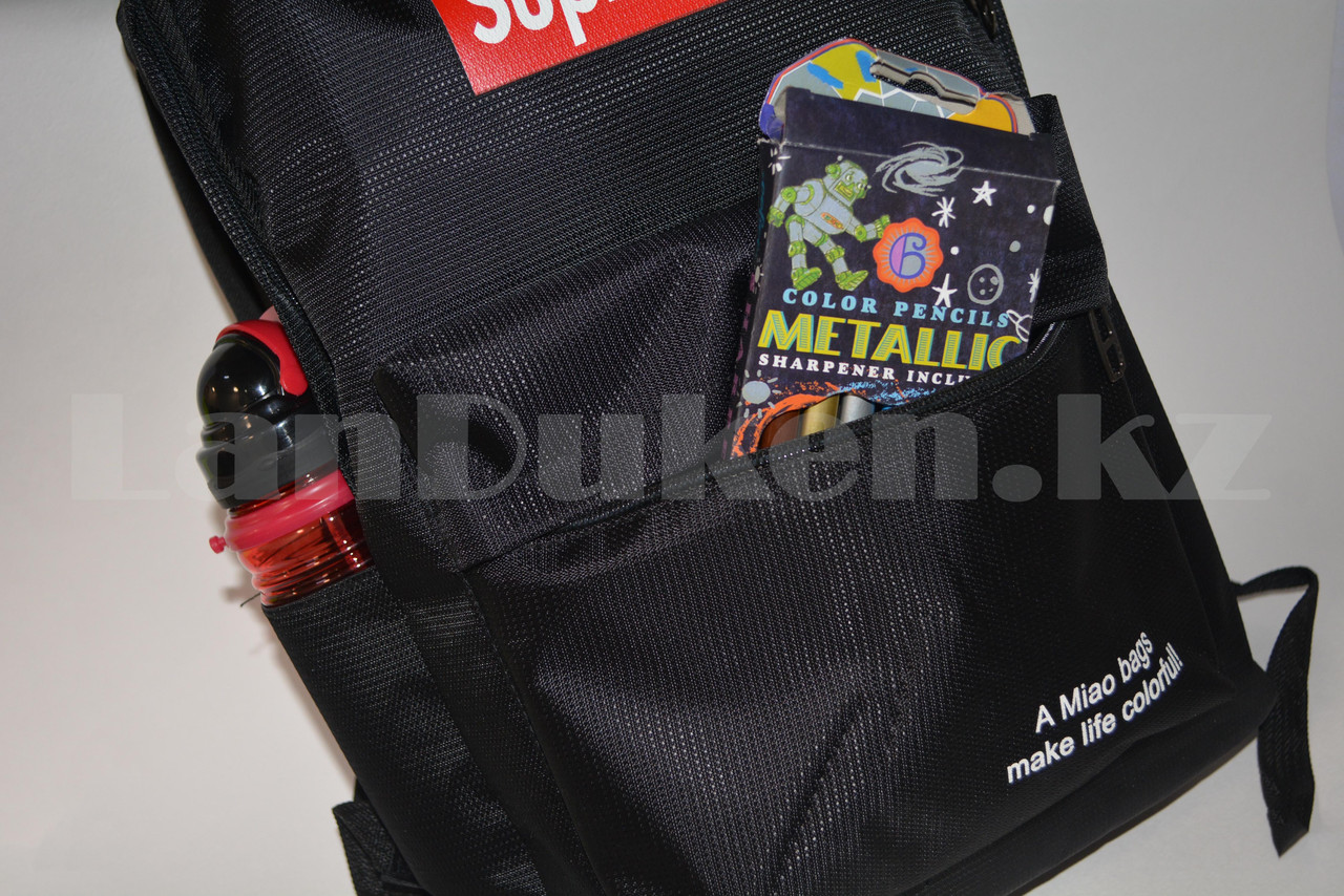 Рюкзак с боковыми карманами Supreme, черный - фото 8 - id-p66409721