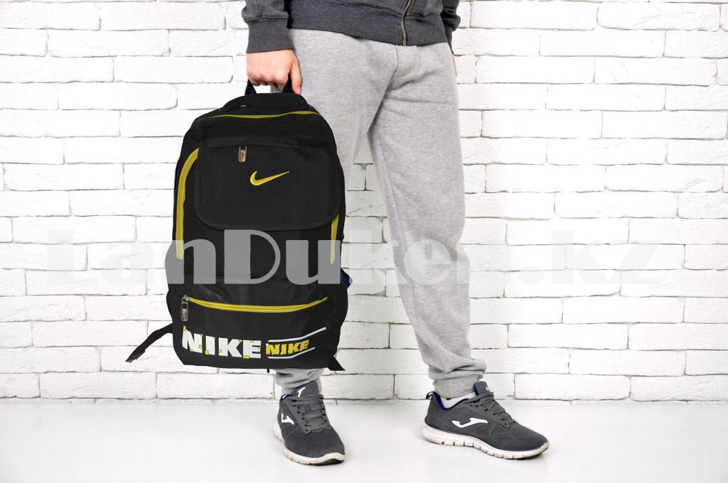 Рюкзак с боковыми карманами, черный с желтым, фото 1