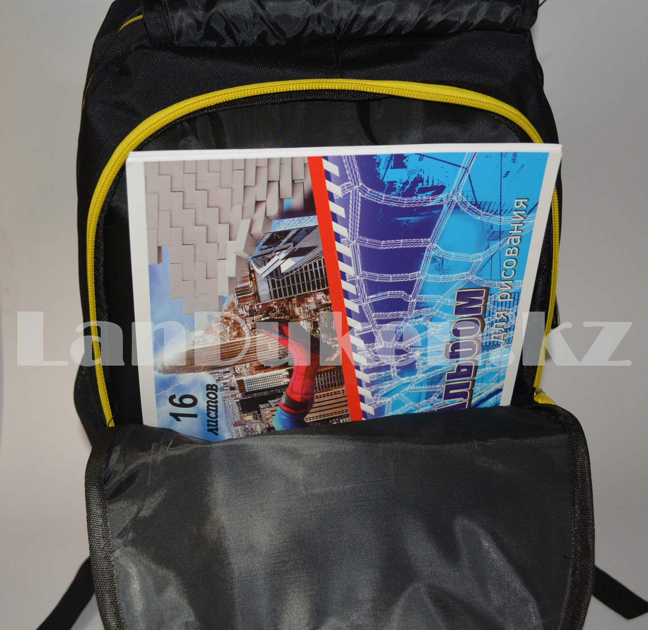 Рюкзак с боковыми карманами, черный с желтым - фото 7 - id-p66413091