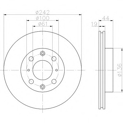 Тормозные диски Honda Civic (87-91, Optimal, D242, передние)