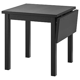 Стол с откидной полой НОРДВИКЕН черный 74/104x74 см ИКЕА, IKEA, фото 2