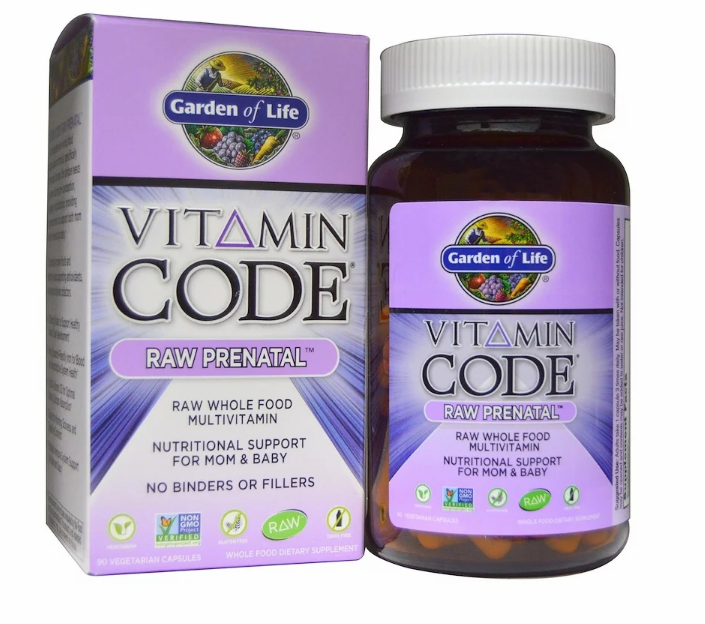 Garden of Life, Vitamin Code, Raw Prenatal, 90 вегетарианских капсул