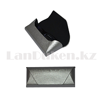 Чехол футляр каркасный для очков серебристый