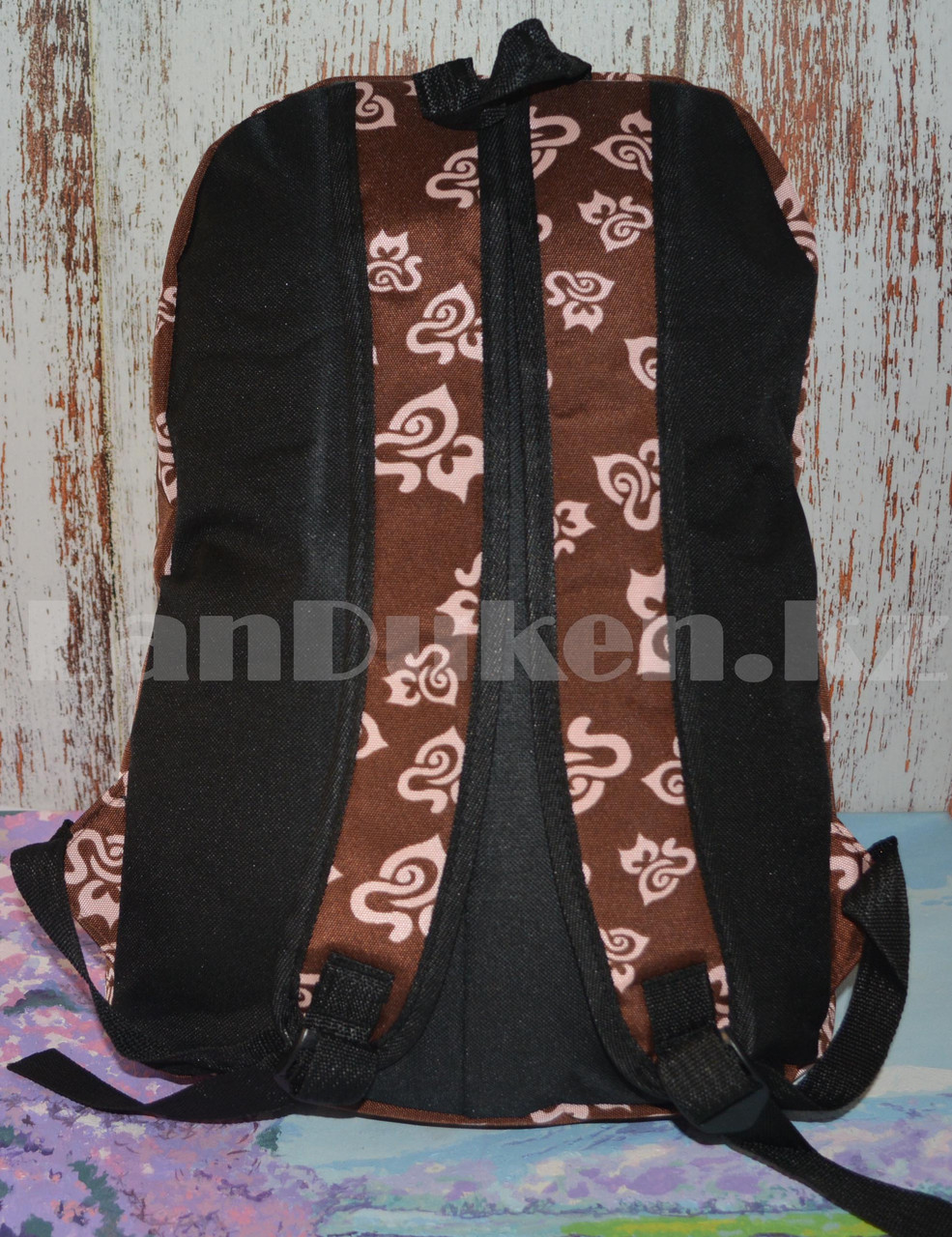 Рюкзак с боковыми карманами Living traveling share, коричневый с узорами - фото 3 - id-p66402033
