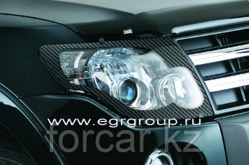 Дефлектор капота EGR карбон Mitsubishi Pajero IV 2007-, фото 2