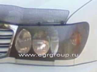 Защита передних фар EGR карбон Mitsubishi Pajero Sport 1997-2002 - фото 1 - id-p247639