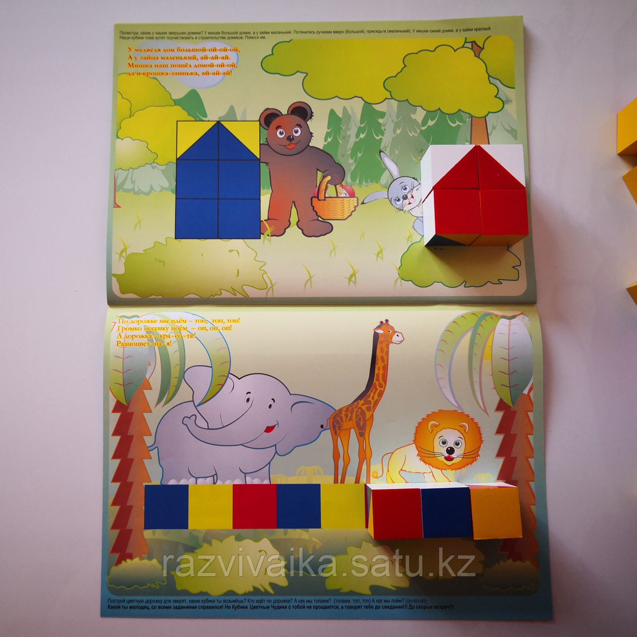 Разноцветный мир--1 (альбом к деревянным кубикам Сложи узор, от 1,5-3 лет) - фото 10 - id-p50483992