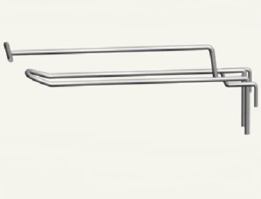 Крючок торговый двойной с держателем ценника (4х100 мм) цинк арт. is54z4 2/4-100