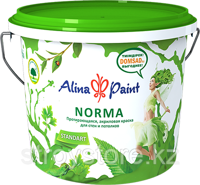 Краска акриловая, протирающаяся ALINA PAINT "NORMA" 3 кг