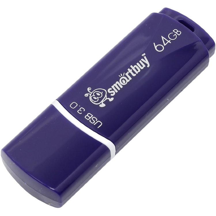 USB Flash карта Smartbuy 64GB Crown Blue USB 3.0 - фото 1 - id-p66390272
