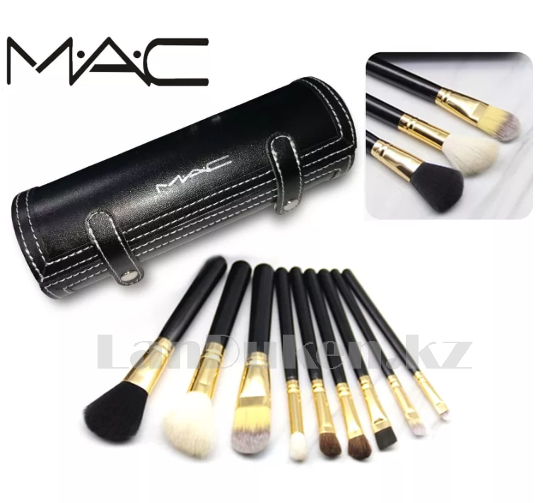 набор кистей для макияжа mac в тубусе 12 кистей