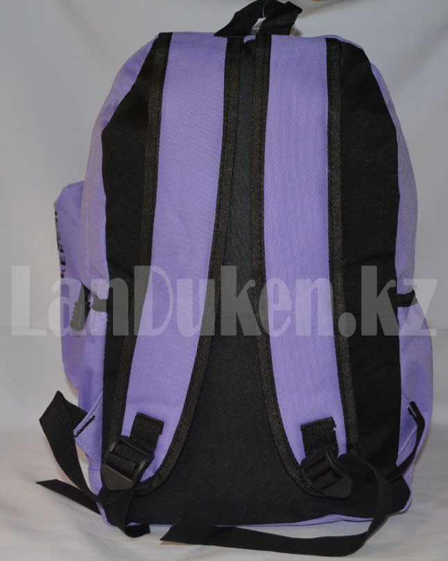 Универсальный школьный рюкзак с пеналом и брелоком сиреневый, надпись The carnival of KKM - фото 3 - id-p66546067