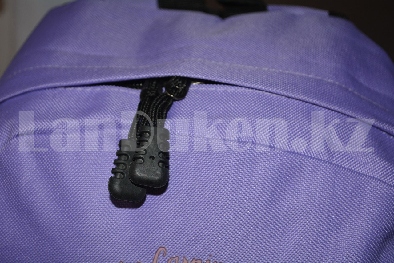 Универсальный школьный рюкзак с пеналом и брелоком сиреневый, надпись The carnival of KKM - фото 10 - id-p66546067