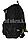 Рюкзак с боковыми карманами и ремешками спортивный черный с салатовой надписью и логотипом, фото 6