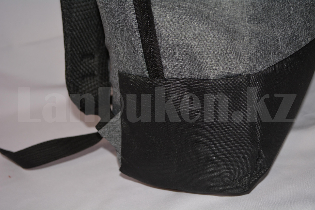 Городской рюкзак с USB портом, серый с черным - фото 8 - id-p66572084