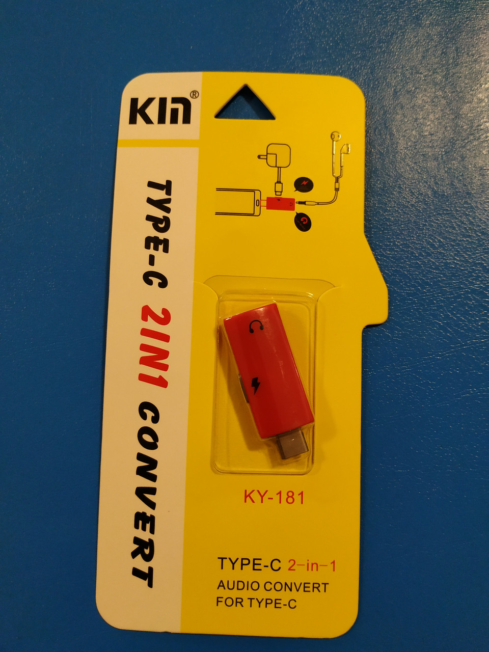 Адаптер KIN KY 181 2-in-1 Type-C Audio Converter