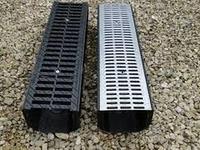 Лоток пластиковый с оцинкованной решеткой 12,5х16 см 1 м/ STANDART PARK