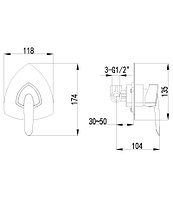 Смеситель для душа встраиваемый LM3523C