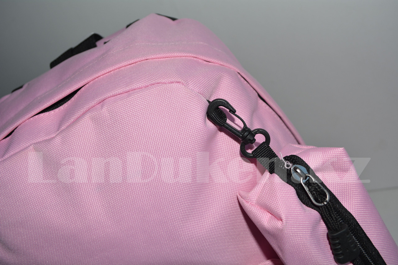 Универсальный школьный рюкзак с пеналом с ушками кошки и брелоком розовый - фото 7 - id-p66587272