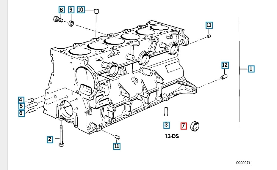 Заглушка блока BMW 45mm Febi - фото 2 - id-p66613736