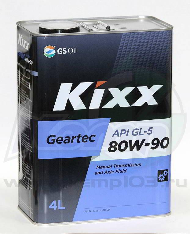 Трансмиссионное масло KIXX GEARTEC GL-5 80W-90 в МКПП 4L