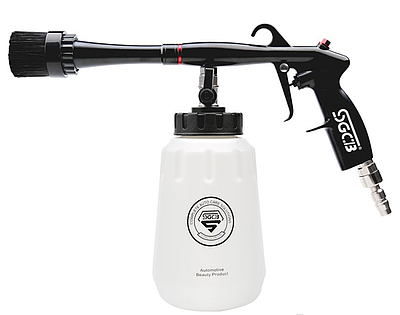 Пневмопистолет для химчистки cо щеткой и бачком для химии SGCB Tornado Air Gun