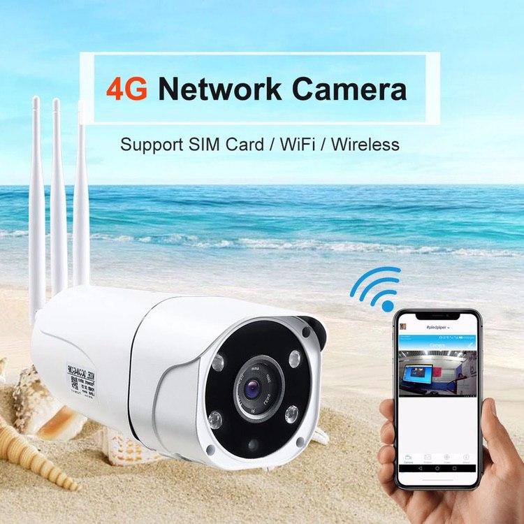 Уличная 4G WI-FI камера видеонаблюдения GSM с подсветкой
