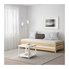 Кровать штабелируемая УТОКЕР сосна с 2 матрасами Мосхульт ИКЕА, IKEA, фото 2