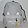 Универсальный школьный рюкзак с пеналом с ушками кошки и брелоком серый, фото 3