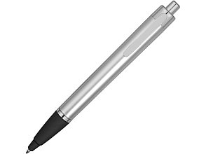 Ручка пластиковая шариковая Glow с подсветкой, серебристый/черный, фото 2