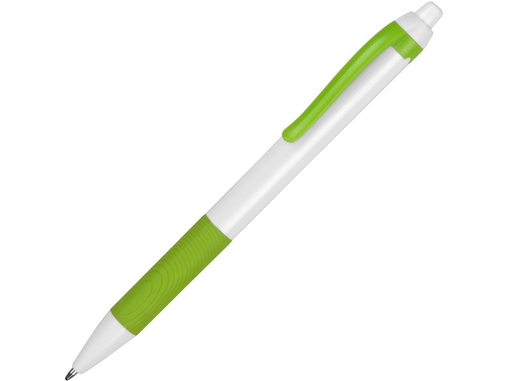 Ручка пластиковая шариковая Centric, белый/зеленое яблоко - фото 1 - id-p65546334
