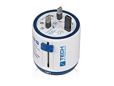 Адаптер Travel Blue Twist & Slide Travel Adaptor, голубой/белый, фото 5