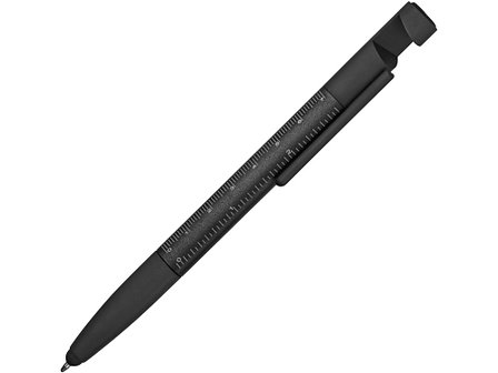 Ручка-стилус металлическая шариковая многофункциональная (6 функций) Multy, черный, фото 2