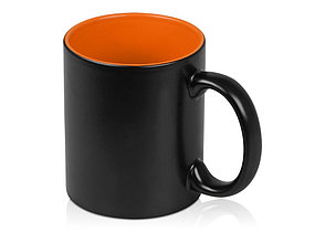 Кружка с покрытием для гравировки Subcolor BLK, черный/оранжевый, фото 2