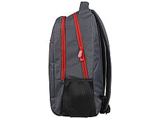 Рюкзак Metropolitan, серый с красной молнией и черной подкладкой, фото 3