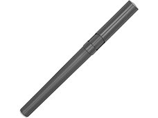 Ручка пластиковая шариковая трехгранная Nook с подставкой для телефона в колпачке, серый/белый, фото 2