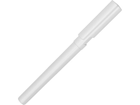 Ручка пластиковая шариковая трехгранная Nook с подставкой для телефона в колпачке, белый, фото 2
