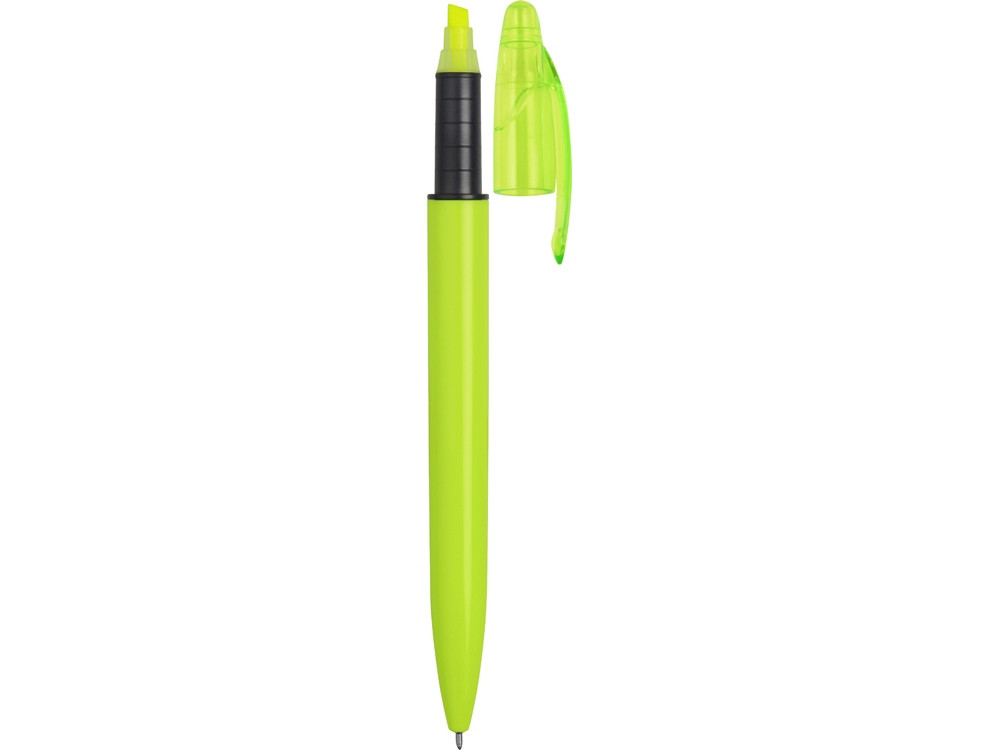 Ручка пластиковая шариковая Mark с хайлайтером, зеленое яблоко - фото 4 - id-p65546883